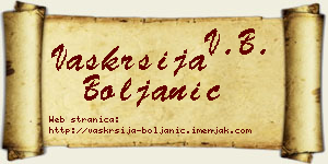Vaskrsija Boljanić vizit kartica
